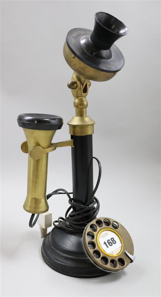 WWII ephemera, miscellany and a candlestick telephone